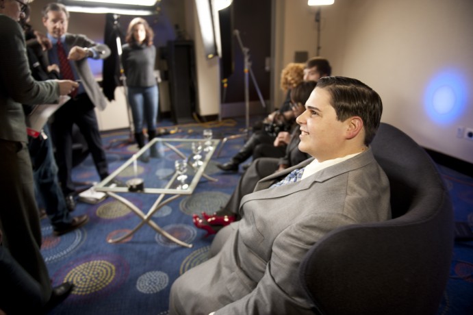 John Scafide was part of a group of FlexPath graduates that shared their experience with Capella President Scott Kinney.